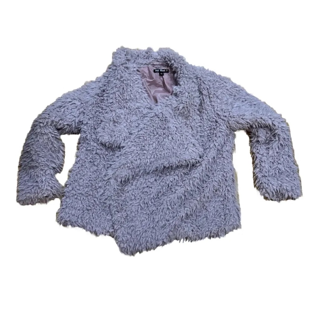 Lavender Extra Soft Faux Fur  Coat “Say What?”  Size L